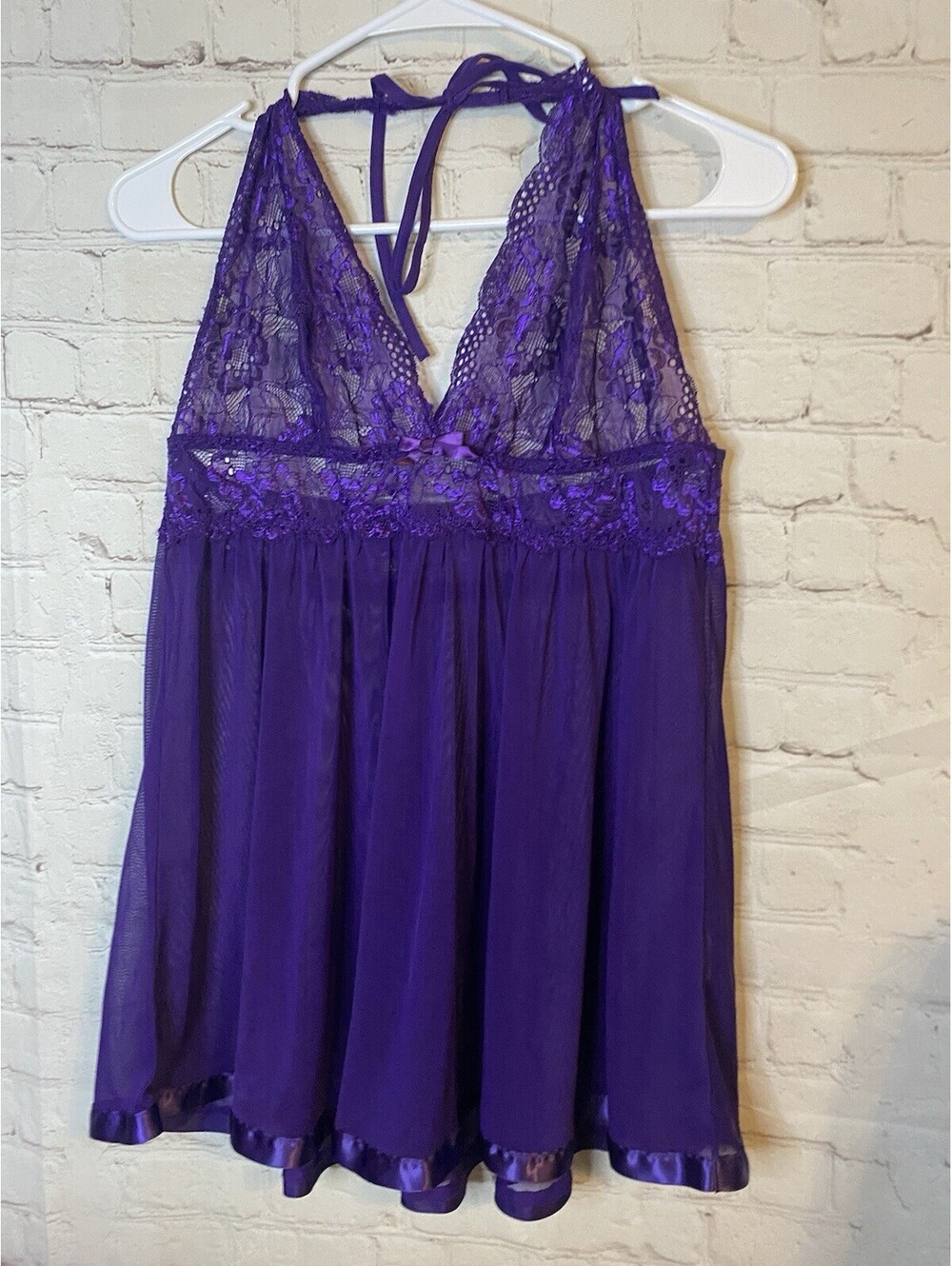 Womens Queen Baby Doll in Luxurious Purple Midnight